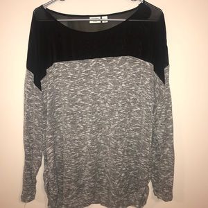 Sweater with mesh top